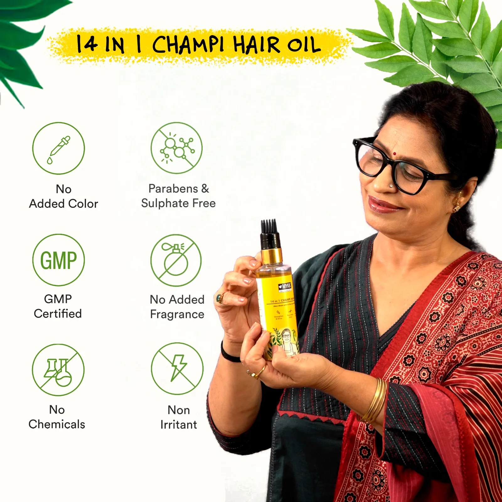 Soft & Smooth Conditioner + Hair Fall Control Cleanser Shampoo + 14 in 1 Champi Hair Oil Combo Pack - Image 4