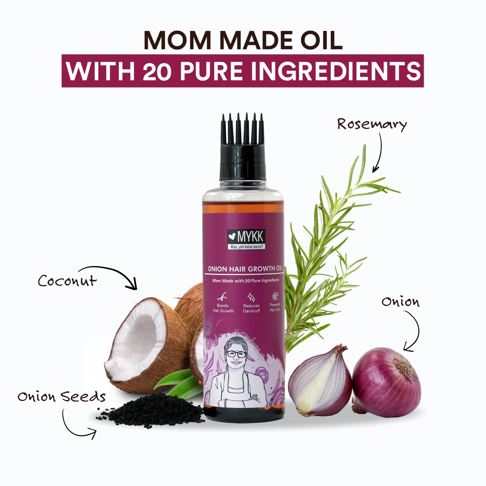 Onion Hair Growth Oil - 200 ML - Image 3
